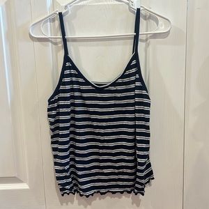 Navy Striped Tank Top